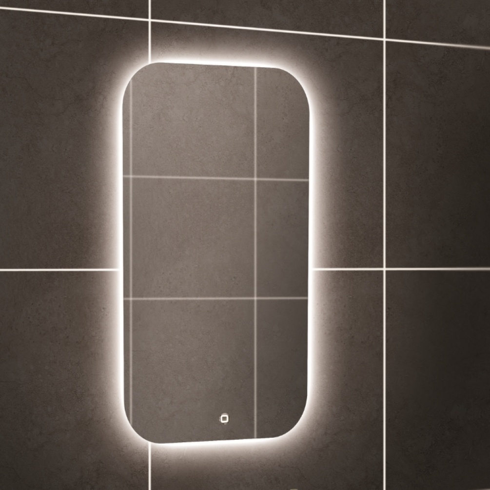 Close up product image of the HIB Ambience 400mm LED Bathroom Mirror